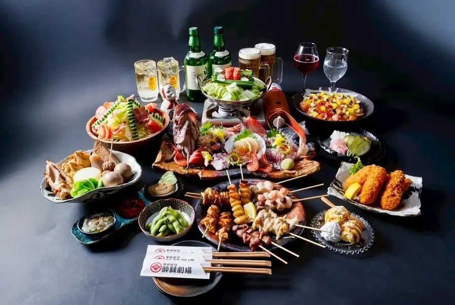 ★歓送迎会や忘年会一押し★酔録劇場特製5000円コース×120分飲み放題付♪5品または6品の贅沢コース♪