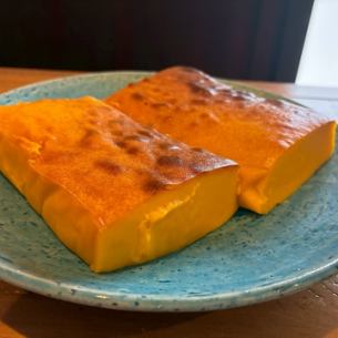 南瓜のチーズケーキとバニラアイス