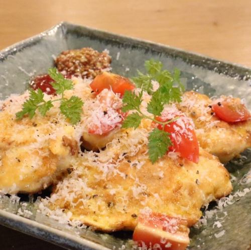 柔らか鶏のチーズピカタ
