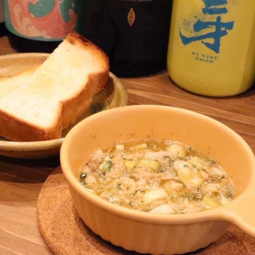 鶏みんちとお野菜たっぴりアヒージョ