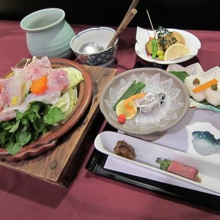 [Great Value Recommended Fugu Course] 8 dishes for 7,700 yen