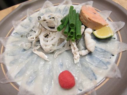 【活白虎ふぐ（竹）コース】9品13,200円