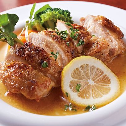 [Made with domestic chicken thighs] Refreshing lemon chicken steak