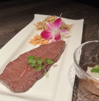 Kuroge Wagyu Beef Misuji Steak with Grated Ponzu Sauce