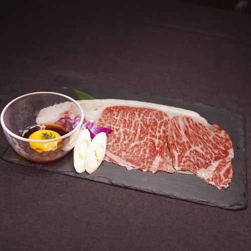 大判サーロイン焼きしゃぶおろしポン酢/大判サーロイン焼きすき月見ダレ