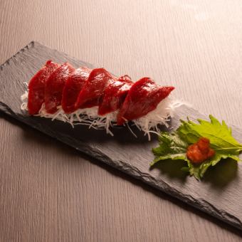Aizu specialty horse sashimi