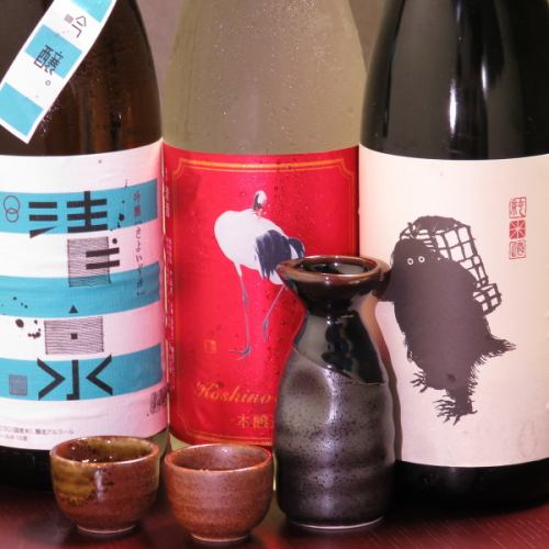 豊富な日本酒を取りそろえ