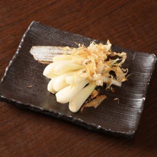 島らっきょうの塩づけ