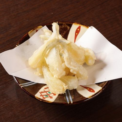 島らっきょうの天ぷら