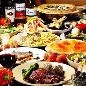 [Signature course with 2 hours of all-you-can-drink] 9 dishes including Kuroge Wagyu beef steak and salmon pizza for 10,000 yen