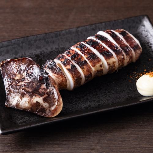 Grilled whole Japanese flying squid