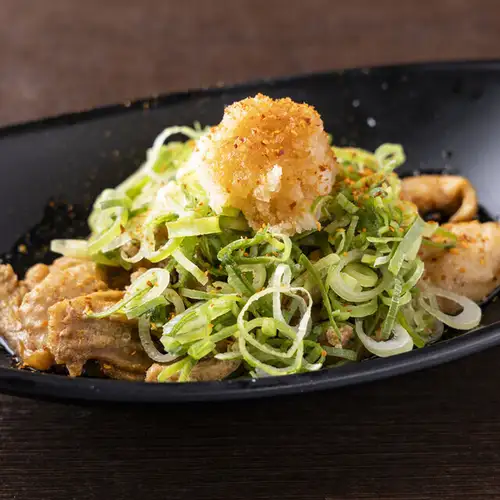 Chicken skin with sansho pepper and ponzu sauce