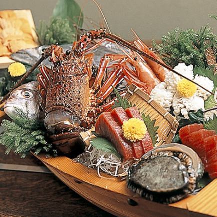 [Luxury] Food only ◎ Specialty ★ Specialty Boat-shaped Course All 9 dishes ⇒ 4,980 yen!