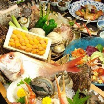 [Luxurious] Food only ◎ Specialty ★ Famous Boat-shaped Course All 9 dishes ⇒ 5,500 yen!