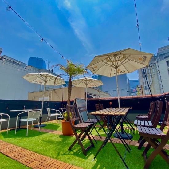 [Rooftop Terrace] BBQ on the rooftop of Tokyo base, 3 hours of all-you-can-drink included, 7 dishes, 4,400 yen