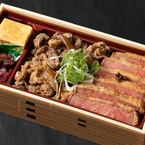 日本黑毛牛壽喜燒和西冷牛排飯
