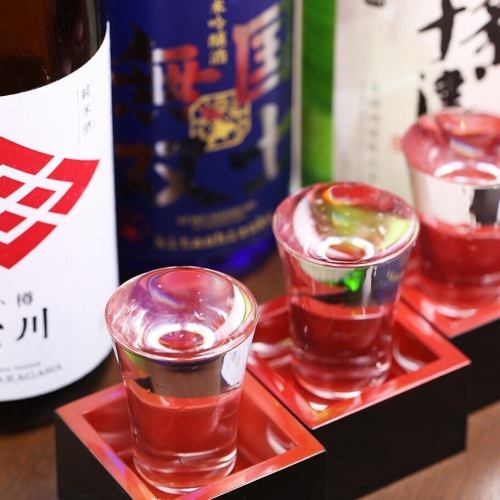 We offer sake from all over Japan