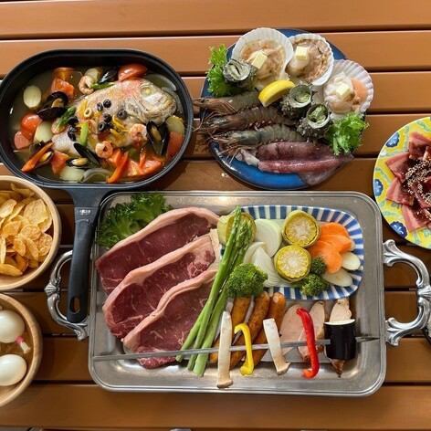 [Lunch Budouki BBQ course] Lean steak course 3,000 yen (3,300 yen including tax)