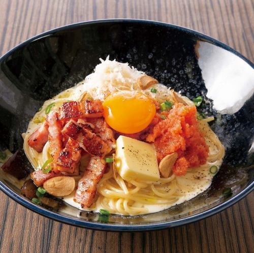 やみつき明太子カルボナーラ  スパゲッティ