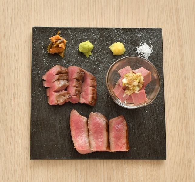 3種盛り牛たん定食【赤・白】