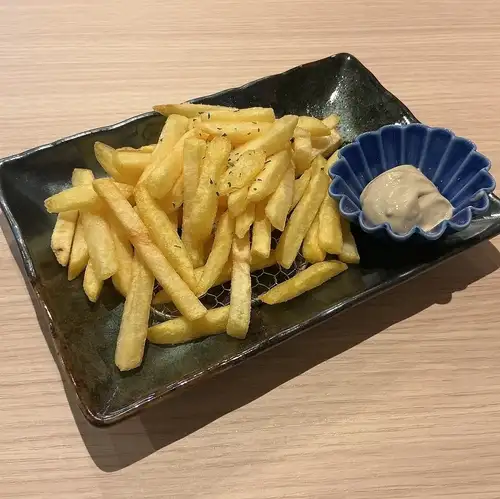 French fries with crab miso mayonnaise