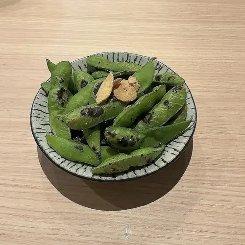 Roasted Garlic Edamame