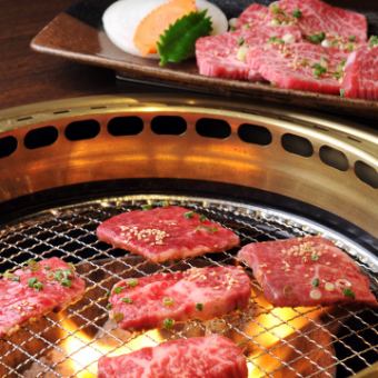 [For welcome and farewell parties! Limited value on days of the week] Yakiniku (2 hours of all-you-can-drink included/no beer) 5,000 yen course (tax included)