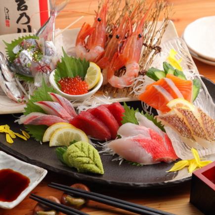 [3 hours of all-you-can-drink included ◆ Total 9 dishes] Open price! Breakfast "Seafood course" of fresh fish and seafood 4,800 yen ⇒ 3,800 yen (included)