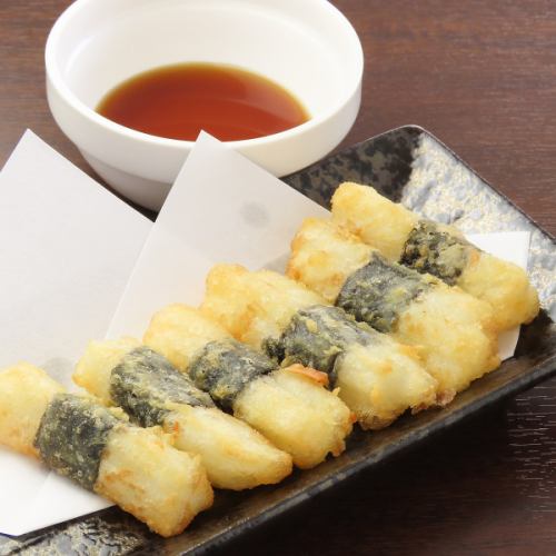 Deep-fried yam with seaweed