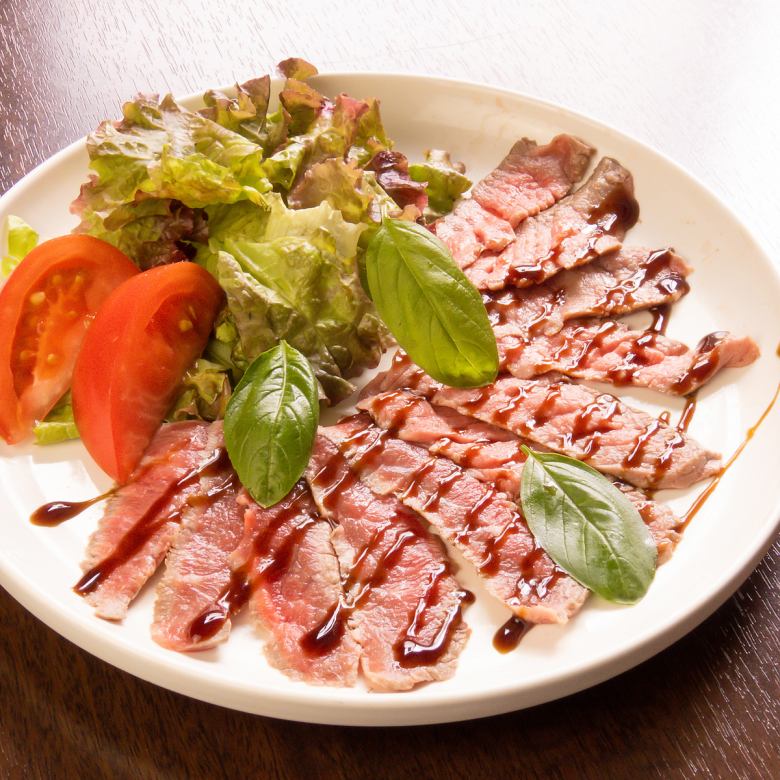 Beef thigh carpaccio