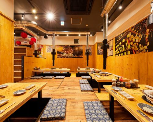 最大３０名様の貸し切りも可能！！ゆったり座れるお座敷席※電子タバコのみ喫煙可能