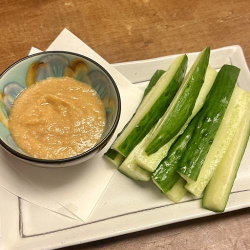 自家製ネギ味噌きゅうり