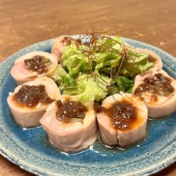 鶏もも肉のザーサイ巻き