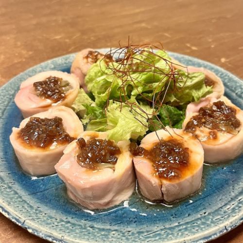 鶏もも肉のザーサイ巻き