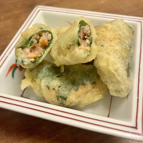 なめろう大葉包み天ぷら