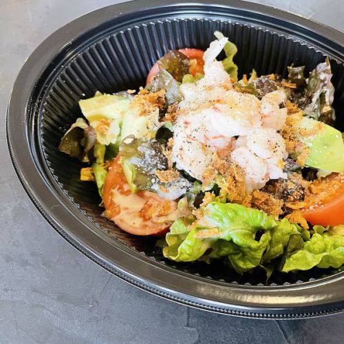 Shrimp and avocado lemon cream salad