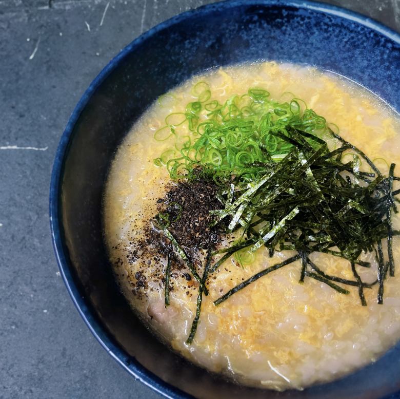 Chicken porridge with hearty soup stock