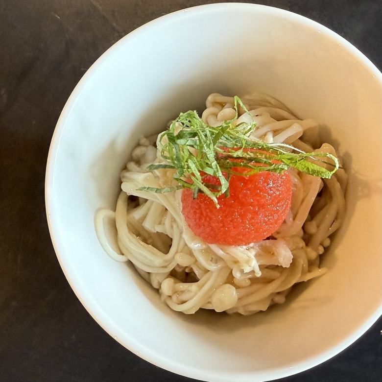 Salted Enoki Mushroom and Mentaiko Namul