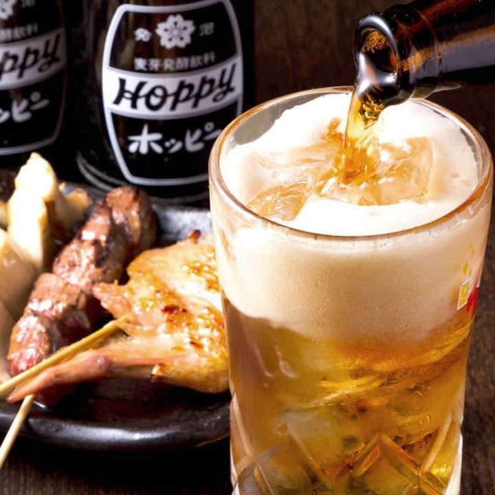 All-you-can-drink from 980 yen! After work, please enjoy the standard yakitori only for Saku.