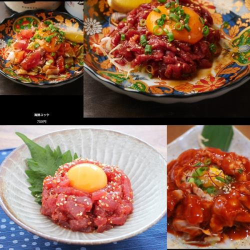 【单点菜品】Yukhoe,您可以尽情享受食材的美味。