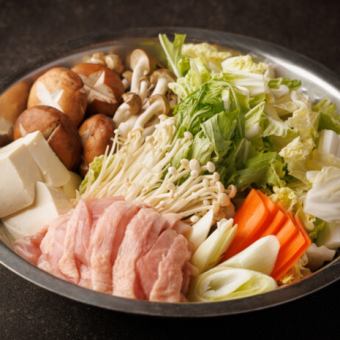 ★2時間飲み放題★各種宴会にピッタリ当店自慢の全9品『大山鶏水炊き付き宴会コース』3280円税別