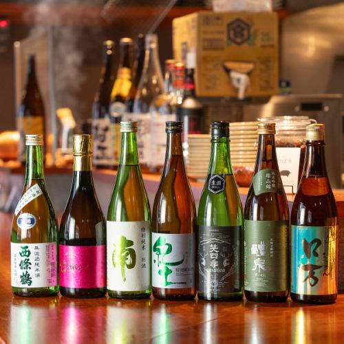 [Providing carefully selected sake]