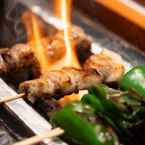 Grilled while marinated in a secret sauce