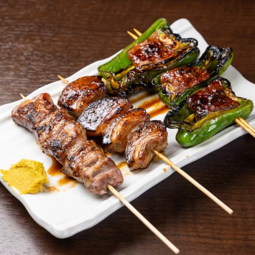 こだわりのもつ串