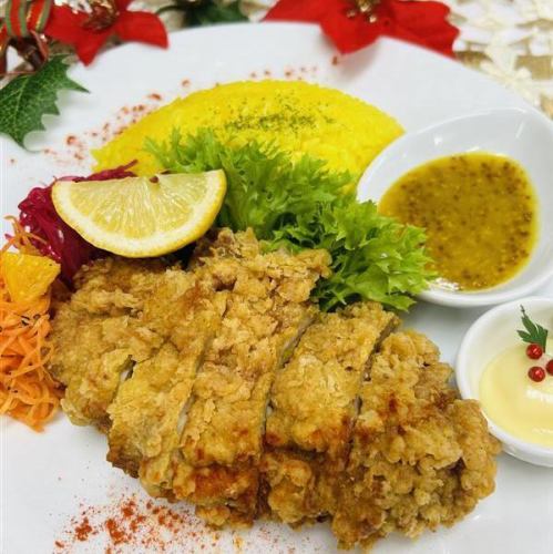 【Bランチ】バリバリX'masチキン ハニーマスタード添え