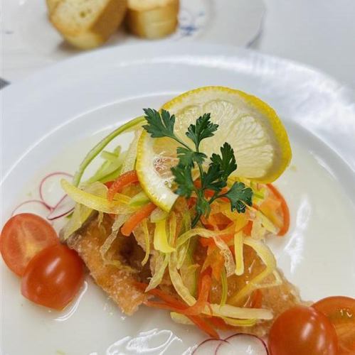 【Dランチ】鮭の和風あんかけ~柚子胡椒の香り~