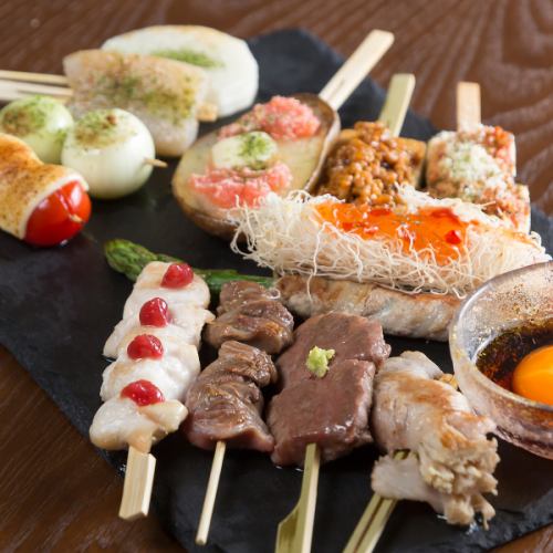【麻婆豆腐の串やとんぺい串など他では味わえない串焼きも！】串焼き各種