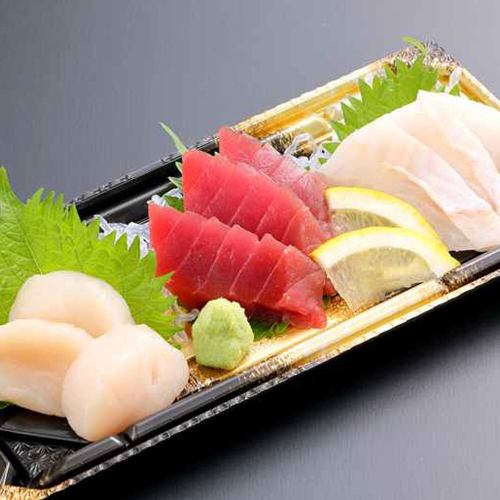 寿司屋の刺身3種盛(要予約)