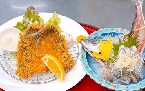 産直のアジ三昧定食