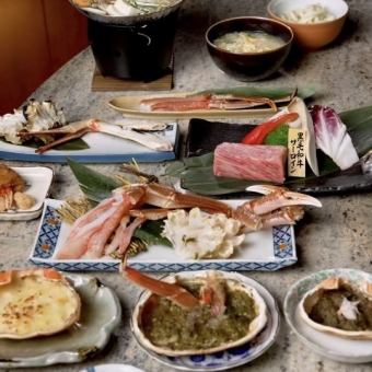 【活き蟹と黒毛和牛を心ゆくまで】活ズワイ黒毛和牛コース15000円